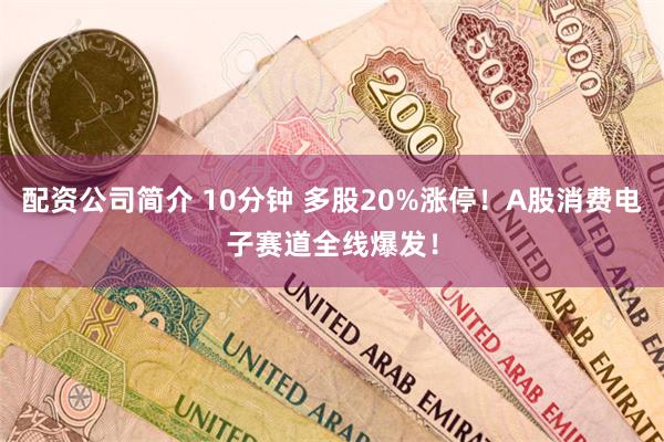 配资公司简介 10分钟 多股20%涨停！A股消费电子赛道全线爆发！