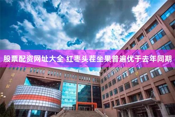股票配资网址大全 红枣头茬坐果普遍优于去年同期