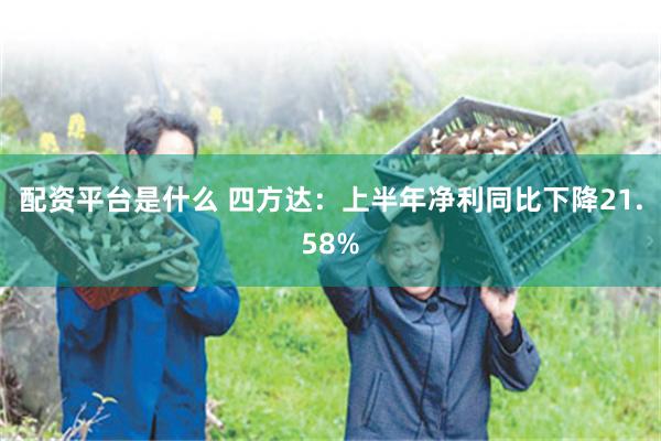 配资平台是什么 四方达：上半年净利同比下降21.58%