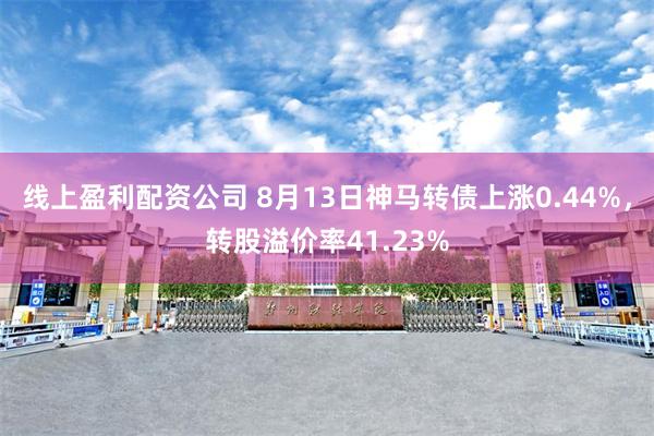 线上盈利配资公司 8月13日神马转债上涨0.44%，转股溢价率41.23%