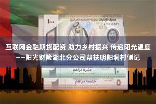 互联网金融期货配资 助力乡村振兴 传递阳光温度——阳光财险湖北分公司帮扶明阳洞村侧记
